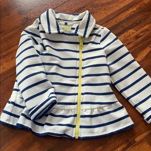 Gymboree blue and white stripe jacket size 2t/3t